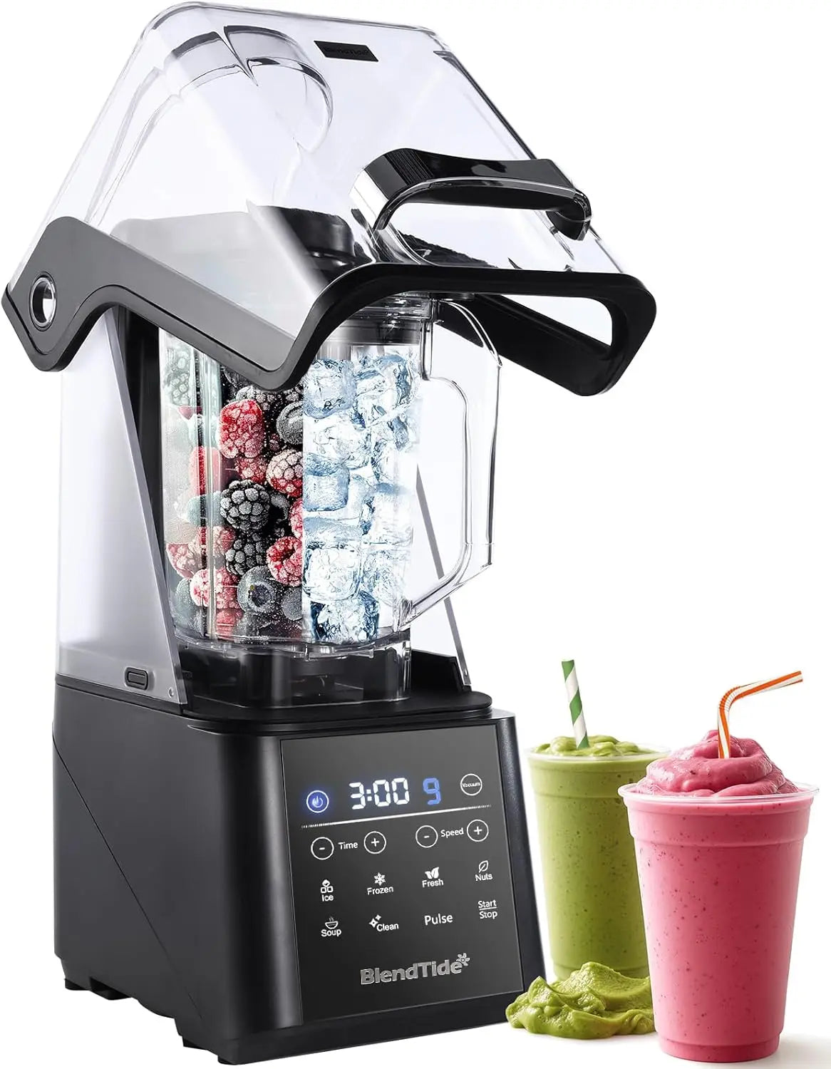 Commercial Blender Vacuum Blender Professional-Grade Quiet Shield Kitchen