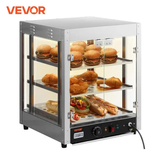 Food Warmer Commercial Heating with Temp Knob Display Kitchen Appliance