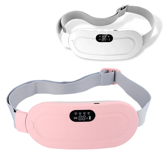 Electric Period Cramp Massager Vibrating Heating Pad Belt for Menstrual