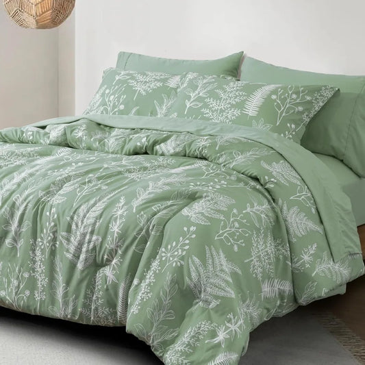 California King Bed in A Bag, Ultra Soft Comforter Set & Sheet