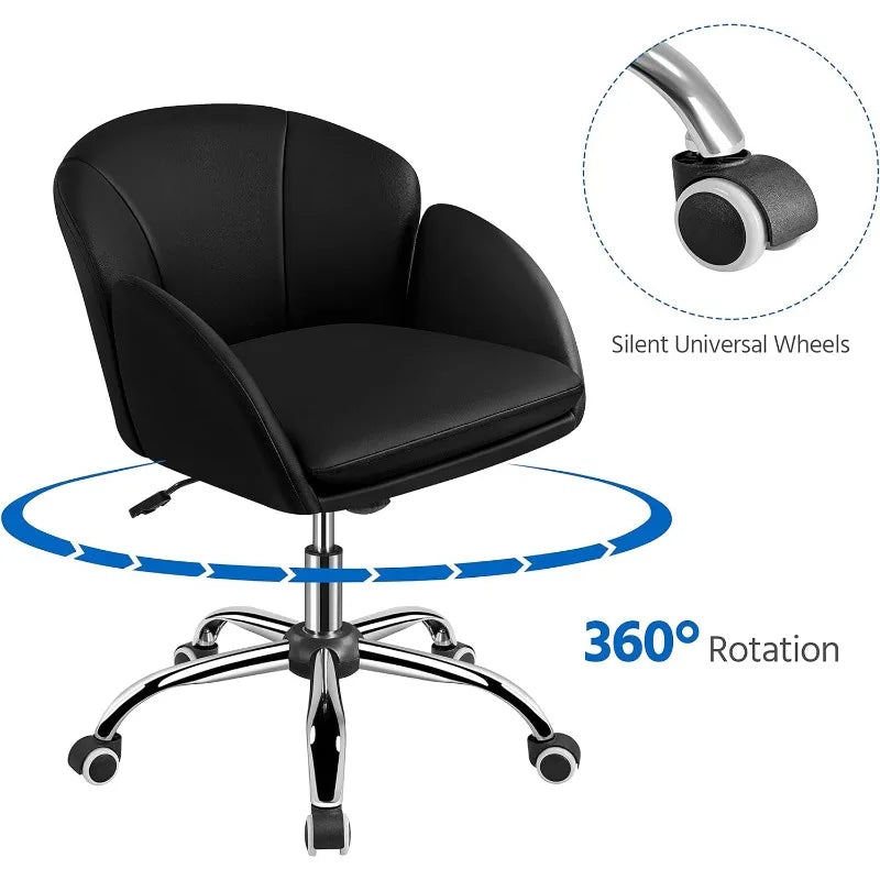 Home Office Leather chair with Armrests for Bedroom  Computer