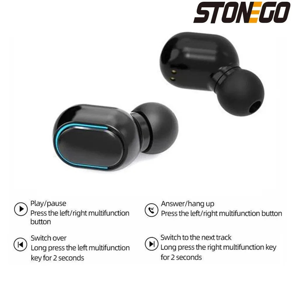 Wireless Bluetooth 5.0 Earbuds, Touch Control, Digital Display,  Dual Ear Calling