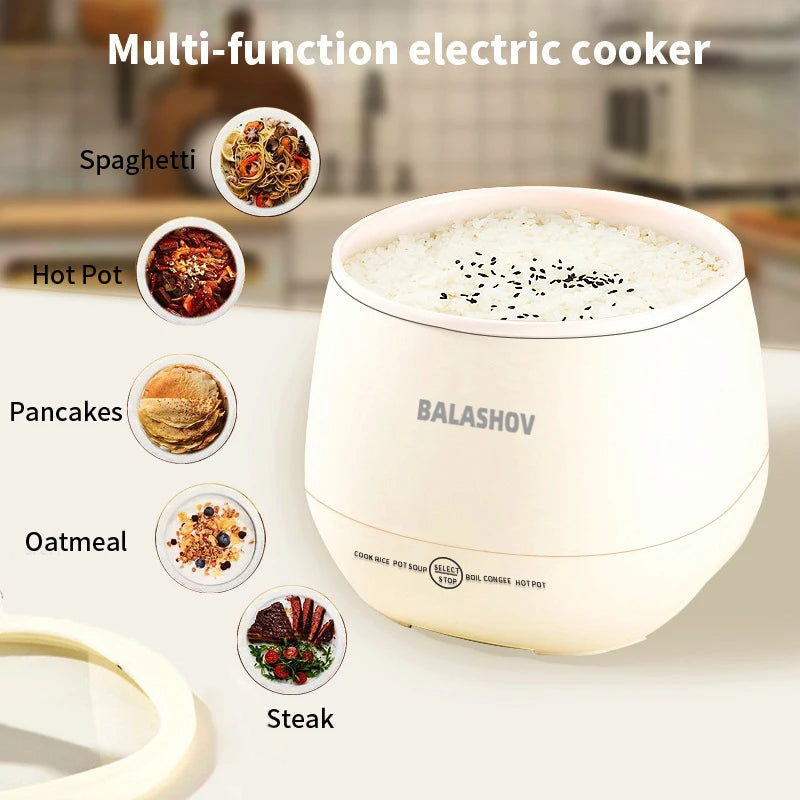 Electric Mini Rice Cooker  Non Stick Pots for Cooking Portable Appliances for Kitchen