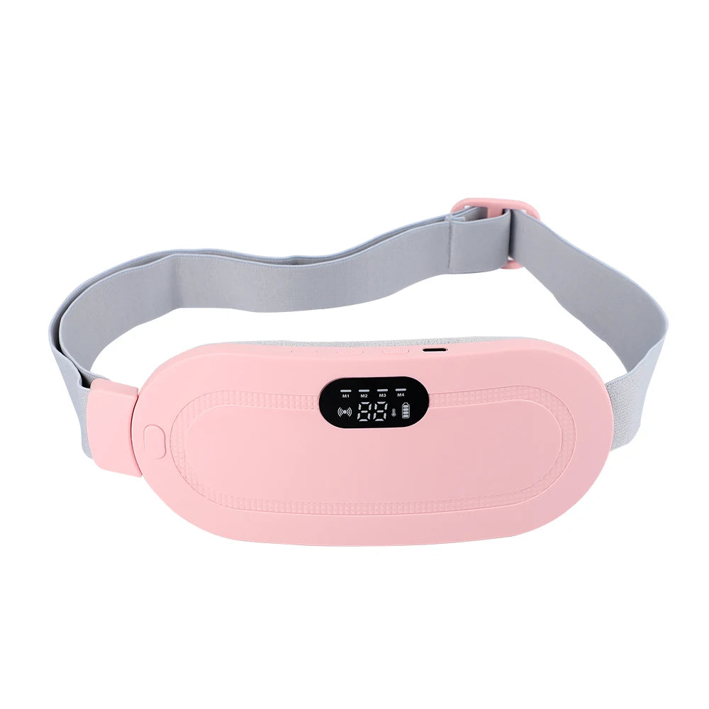 Electric Period Cramp Massager Vibrating Heating Pad Belt for Menstrual