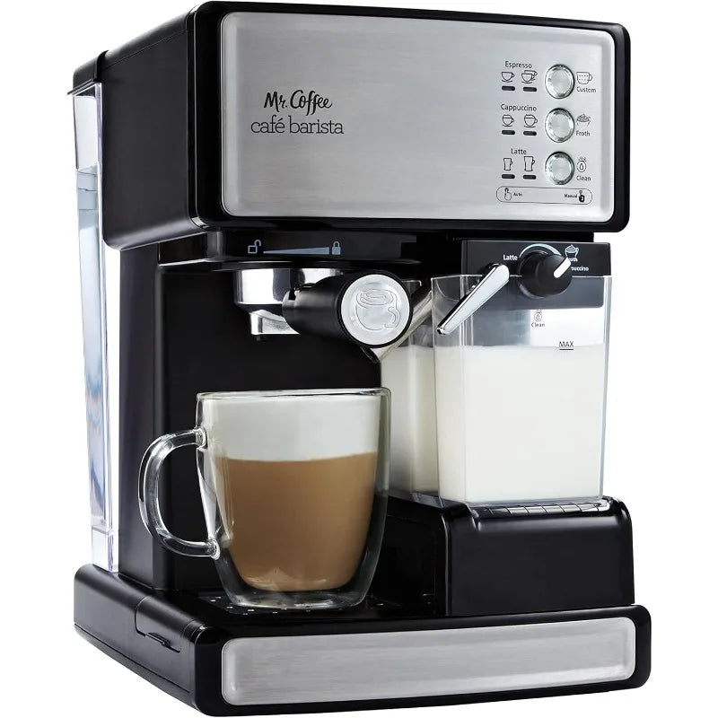 Mr. Coffee Espresso and Cappuccino Machine, Stainless Steel, Programmable Coffee Maker.