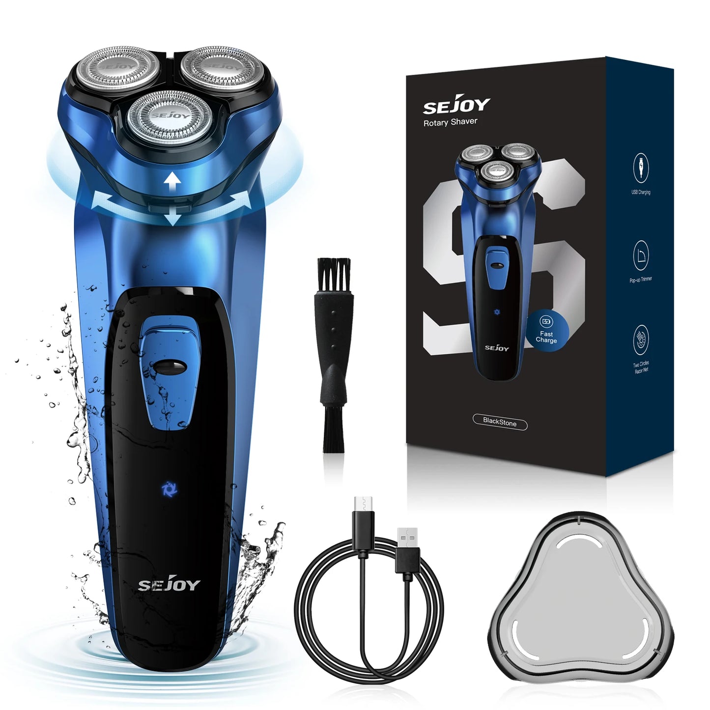 Men Rechargeable Electric Shavers Rotary Portable Travel Razor Idea Gift Beard Trimmer