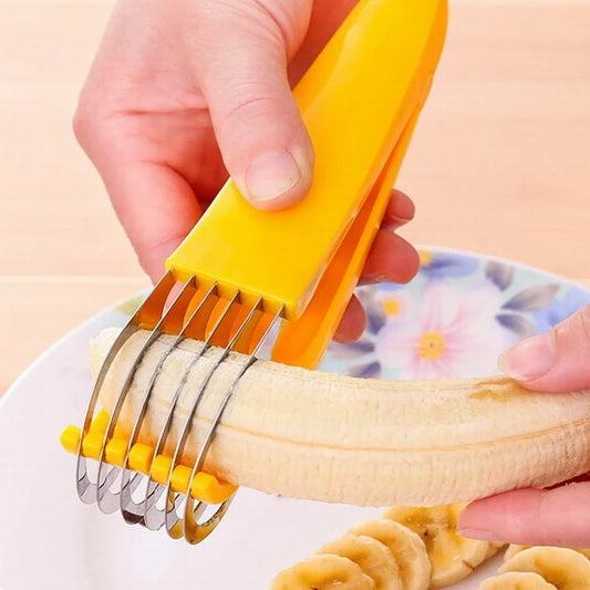 Stainless Steel Slicer Banana Cucumber Carrot Ham Sausage Cutter Fruit Slicer